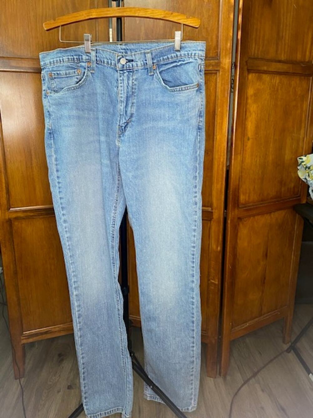 Levi's 511 Men's Jeans 36x36 Slim Fit Light Wash Blue Denim Faded USA